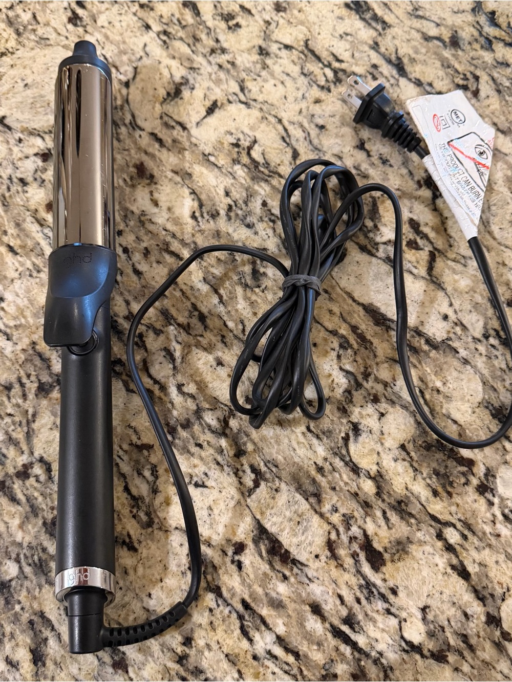 ghd Curve Soft Curl Iron 1.25 Inch Large Barrel Professional Curling Tong Black